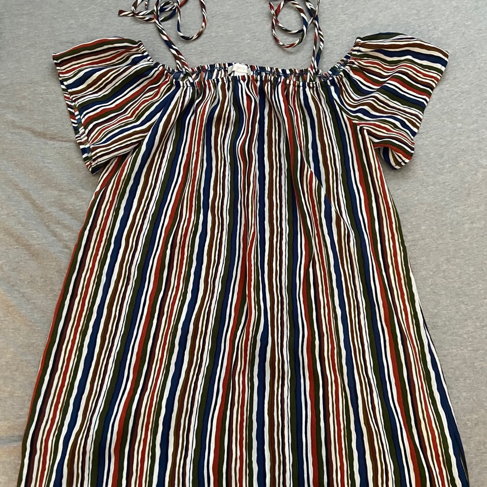 Off the should above the knee dress